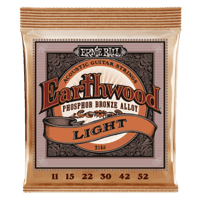 Ernie Ball Earthwood Light Phosphor Bronze Acoustic Guitar String, 11-52 Gauge