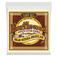 Ernie Ball Earthwood Silk and Steel Regular 80/20 Bronze Acoustic Guitar String, 13-56 Gauge