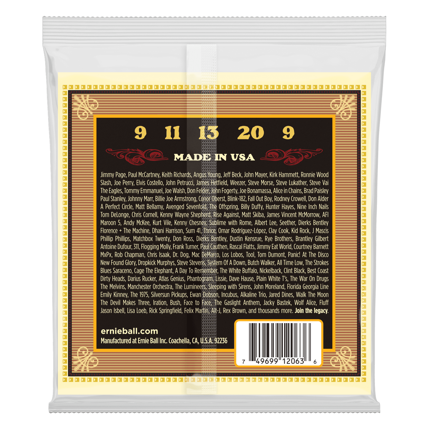 Ernie Ball Earthwood 5-String Banjo Bluegrass Loop End 80/20 Bronze Acoustic Guitar Strings