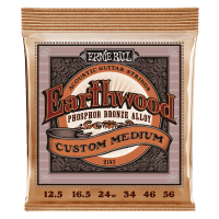 Ernie Ball Earthwood Phosphor Bronze Custom Light Acoustic Guitar String, 11.5 - 54 Gauge
