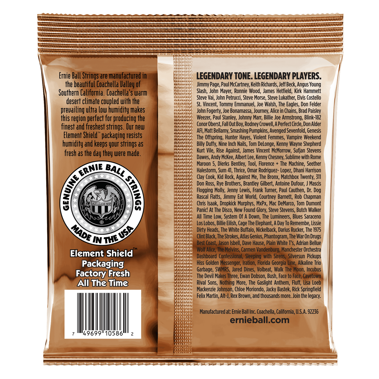 Ernie Ball Earthwood Phosphor Bronze Custom Light Acoustic Guitar String, 11.5 - 54 Gauge