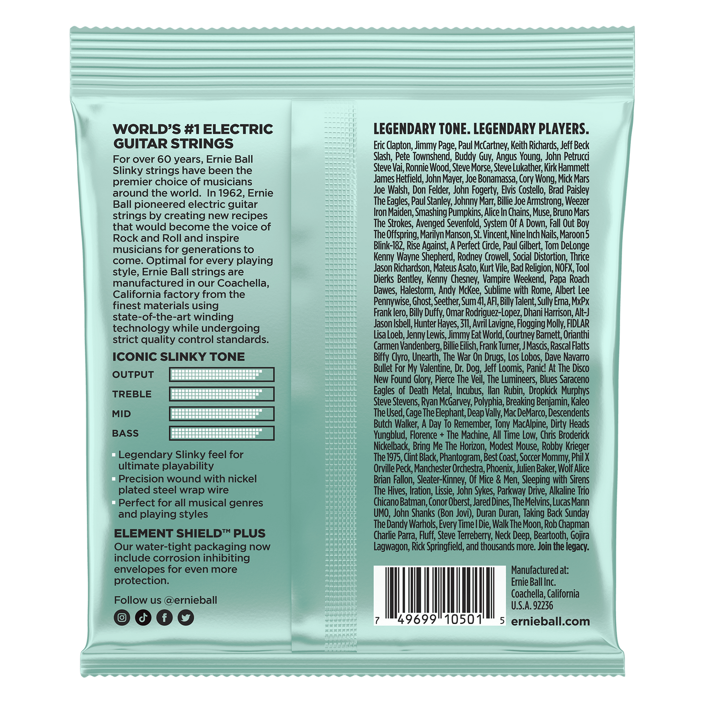 Ernie Ball Mondo Slinky Nickel Wound Electric Guitar Strings 10.5 - 52 Gauge