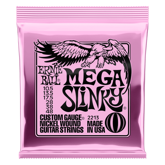 Ernie Ball Mega Slinky Nickel Wound Electric Guitar Strings, 10.5-48 Gauge