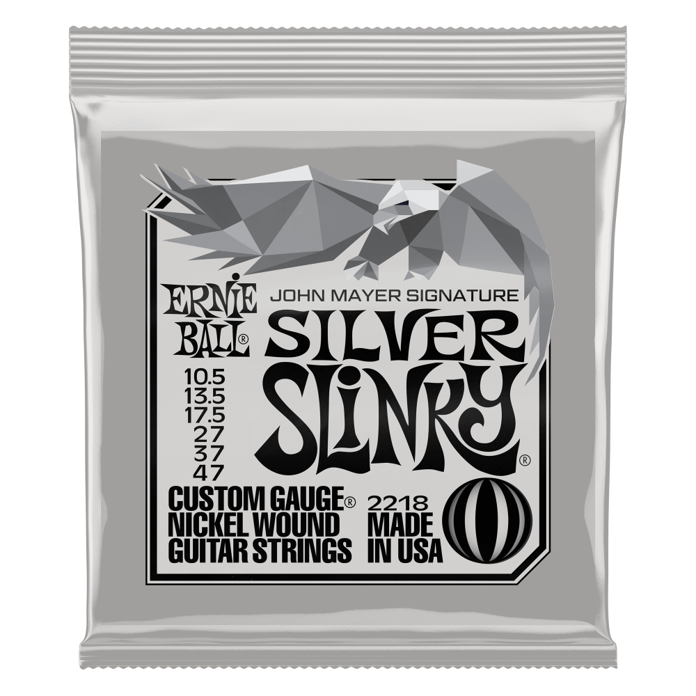 Ernie Ball John Mayer Silver Slinky Nickel Wound Electric Guitar Strings - 10.5-47 Gauge