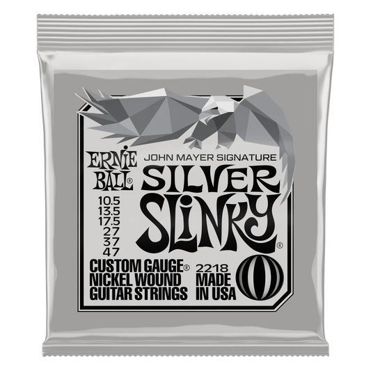 Ernie Ball John Mayer Silver Slinky Nickel Wound Electric Guitar Strings - 10.5-47 Gauge