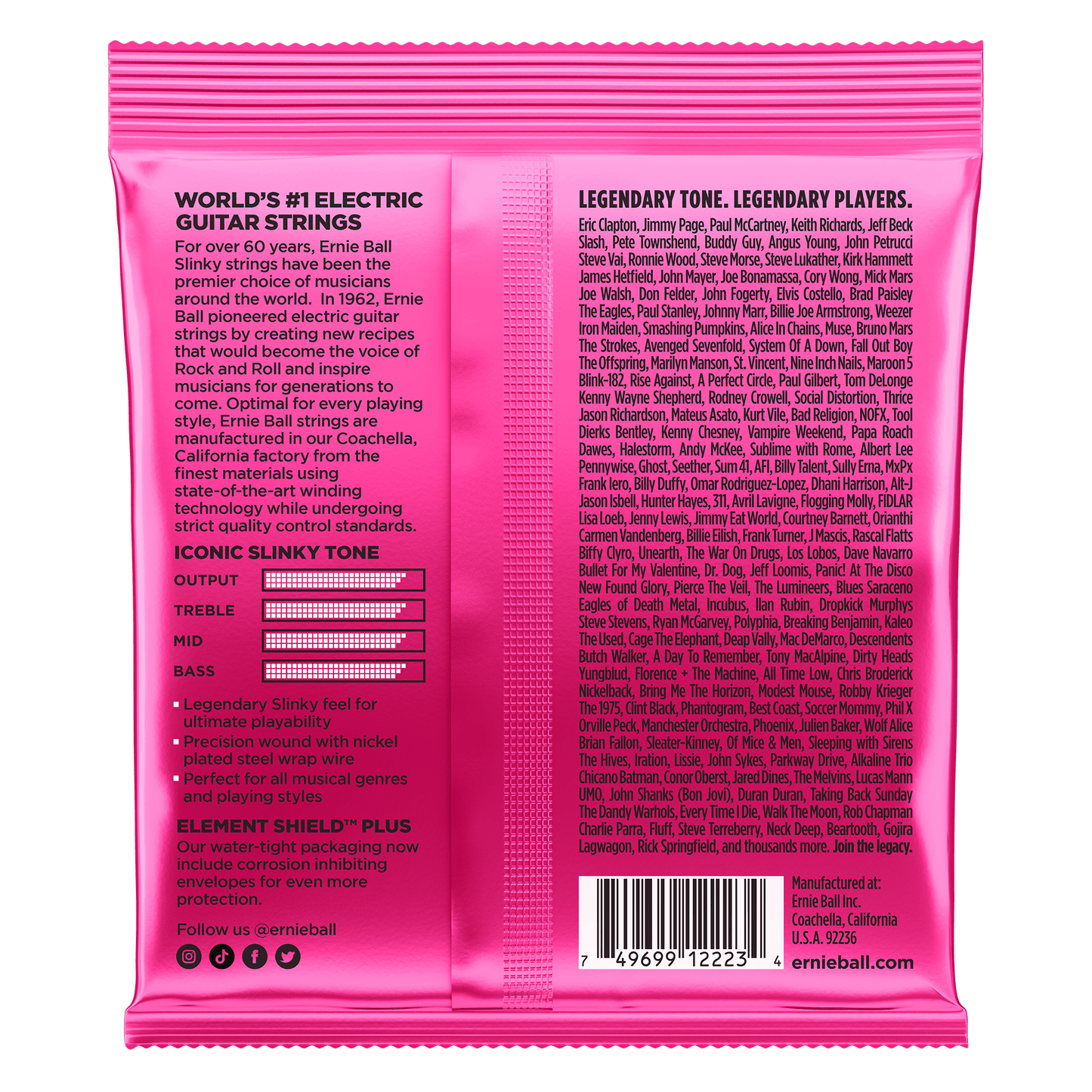 Ernie Ball Super Slinky Nickel Wound Electric Guitar Strings - 9-42 Gauge
