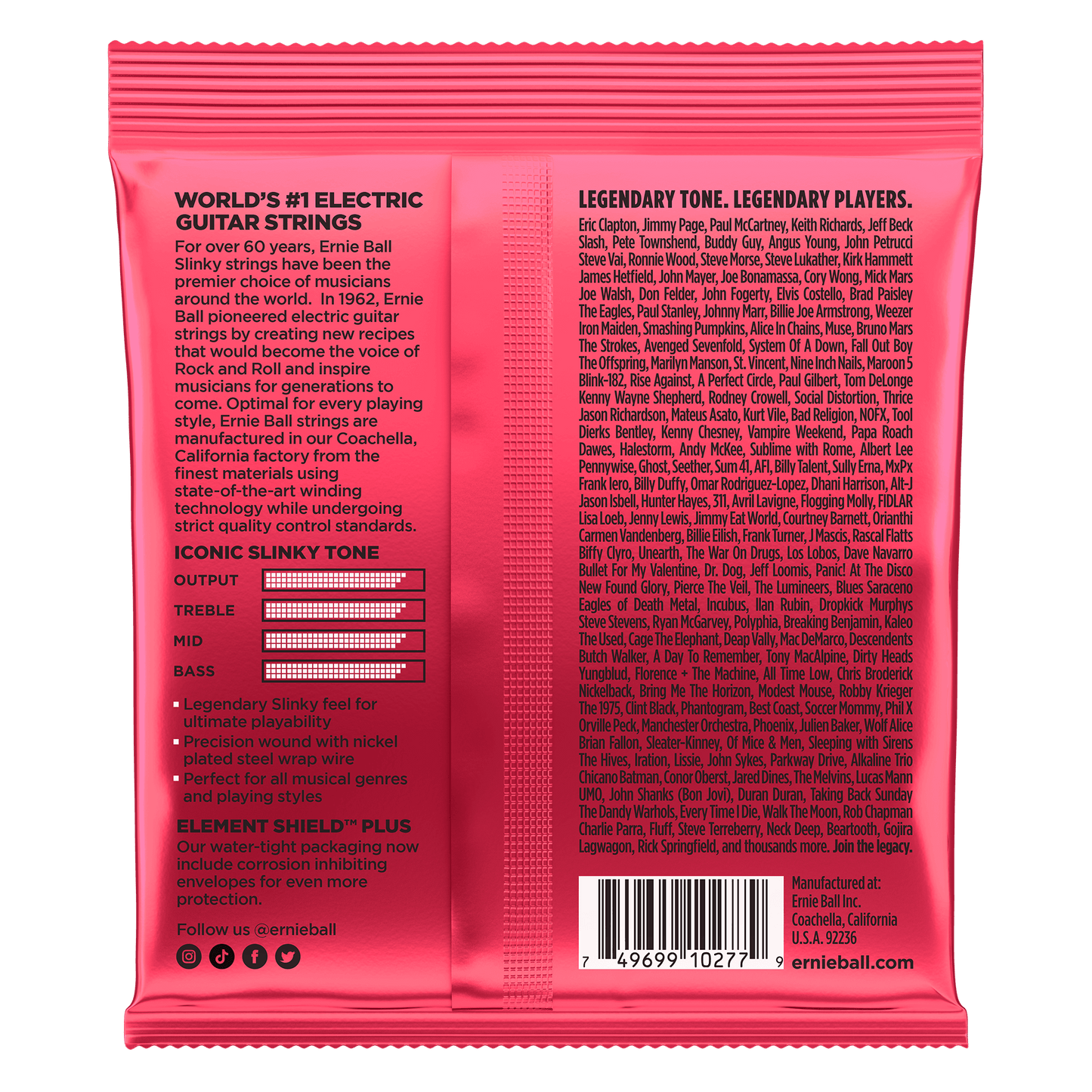 Ernie Ball Burly Slinky Nickelwound Electric Guitar Strings, 11-52 Gauge