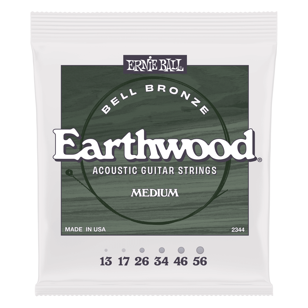 Medium Earthwood Bell Bronze Acoustic Guitar Strings 13-56