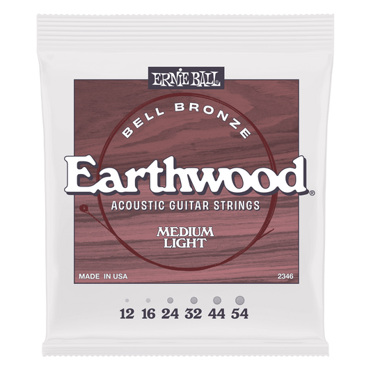 Medium Light Earthwood Bell Bronze Acoustic Guitar Strings 12-54