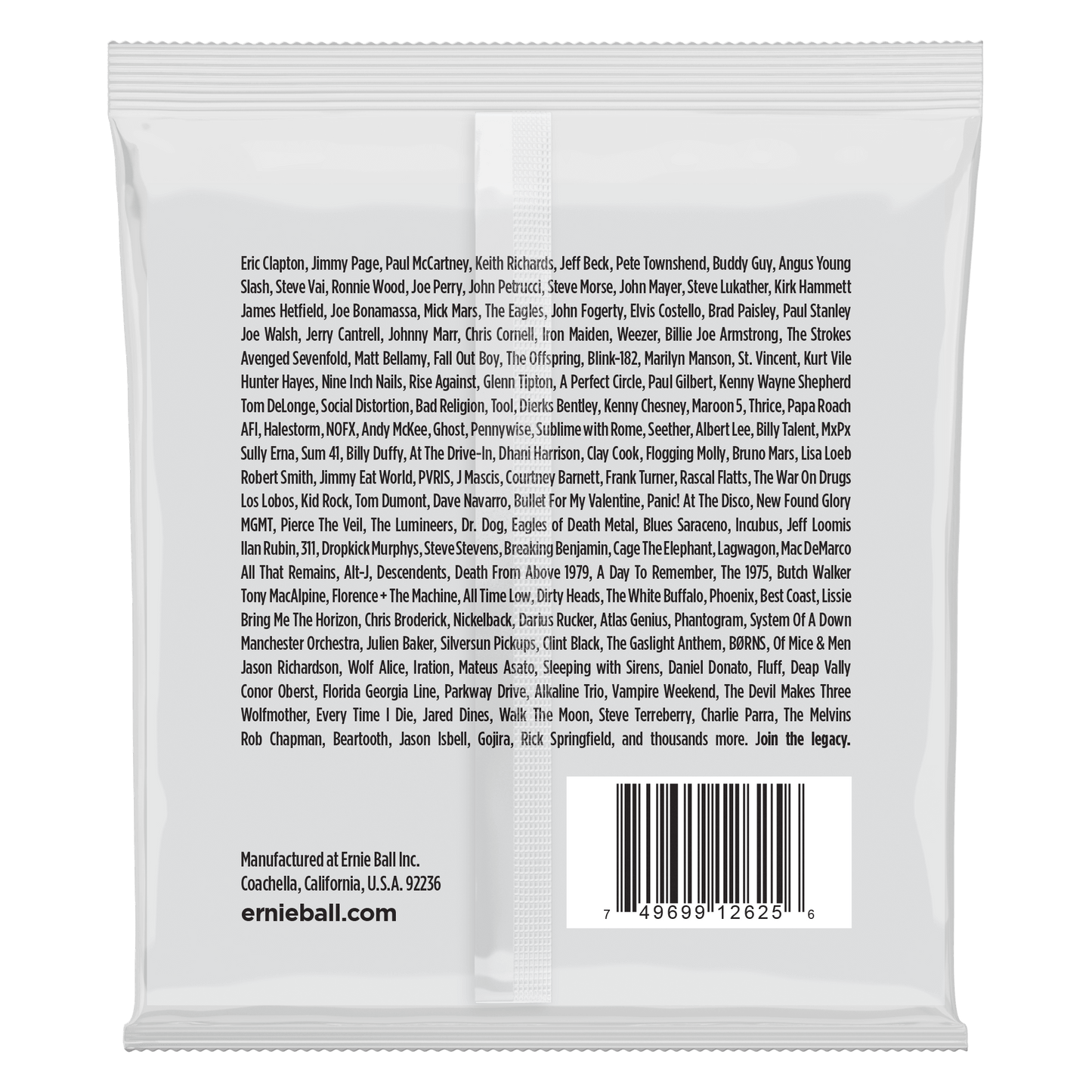 Ernie Ball Slinky Nickel Wound Electric Guitar 8-String 10-74 Gauge