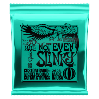 Ernie Ball Not Even Slinky Nickel Wound Electric Guitar Strings 12-56 Gauge