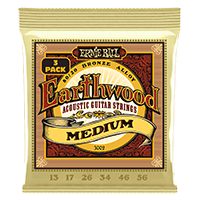 Ernie Ball Earthwood Med 8020 Brnz Ac Gtr Strings 3 Pk 13 56