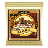 Ernie Ball Earthwood Light 80/20 Bronze Acoustic Guitar Strings 3-Pack, 11-52 Gauge