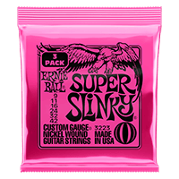 Ernie Ball Super Slinky Nickel Wound Electric Guitar Strings - 9-42 Gauge, 3 Pack