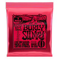 Burly Slinky Nckl Wnd Elec Gtr Strings 3 Pk 11 52