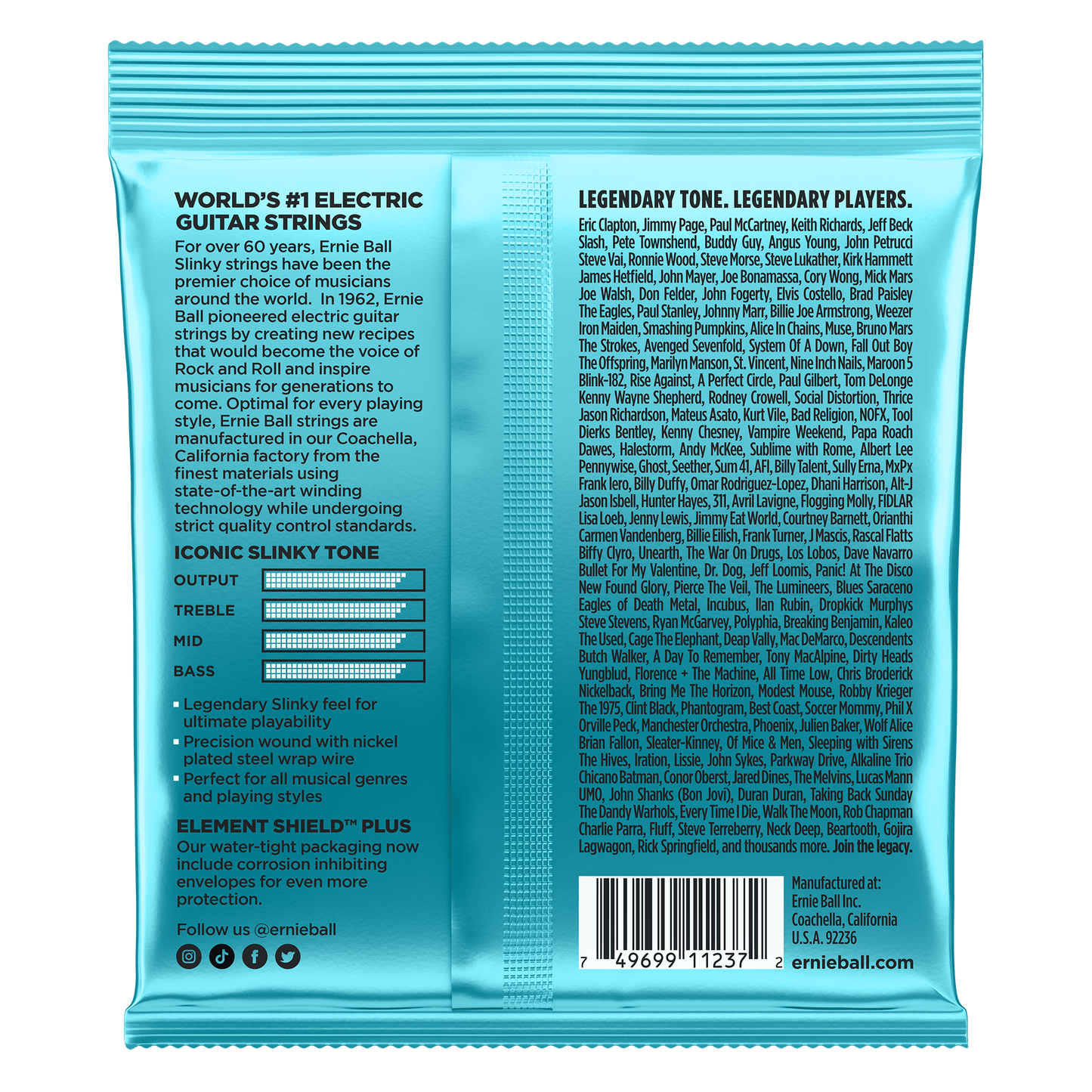 Mighty Slinky Nckl Wnd Elec Gtr Strings 3 Pk 8.5 40