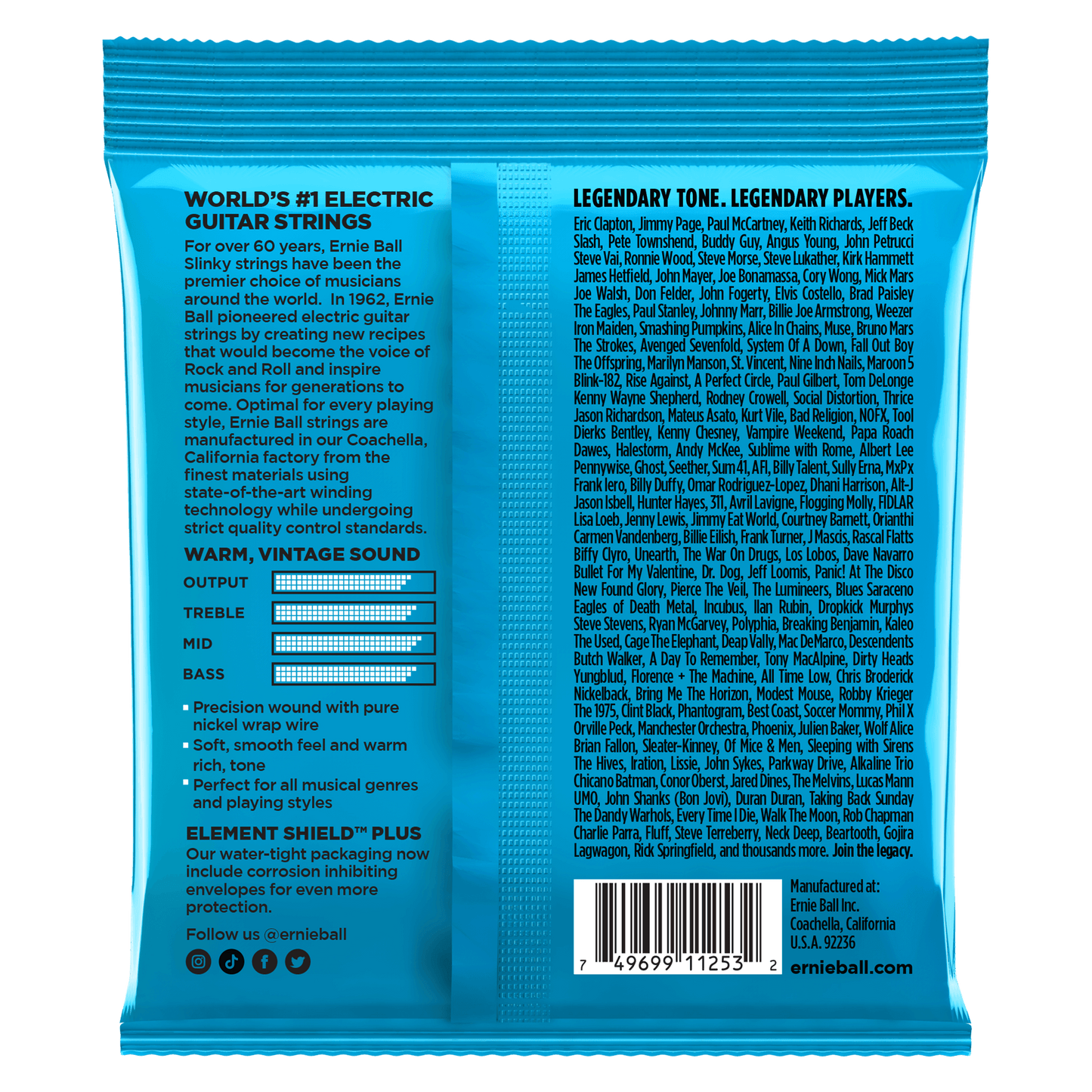 Extra Slinky Classic RnR Pure Nckl Elec Gtr Strings 3 Pk 8 38