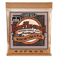 Erthwd RandB wPlain G Phos Brnz Ac Gtr Strings 3 Pk 10 52
