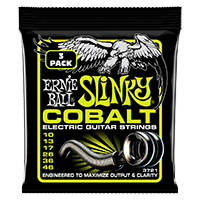Ernie Ball Regular Slinky Cobalt Electric Guitar Strings 3 Pieces Pack, 10-46 Gauge