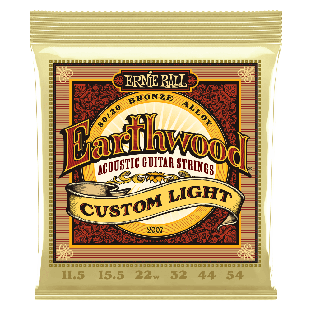 Ernie Ball Earthwood Custom Light 80/20 Bronze Acoustic Guitar Strings 11.5 54