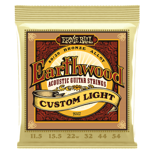 Ernie Ball Earthwood Custom Light 80/20 Bronze Acoustic Guitar Strings 11.5 54