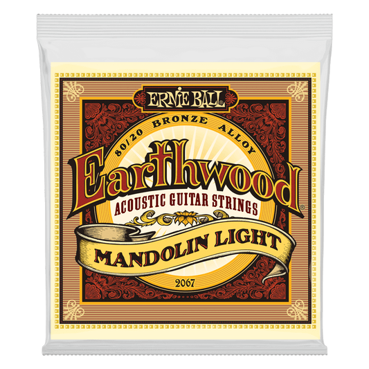 Ernie Ball Earthwood Mandolin Light Loop End 80/20 Bronze Acoustic Guitar String, 9-34 Gauge