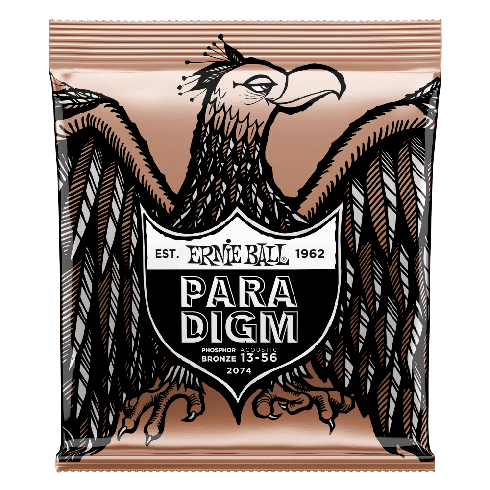 Ernie Ball Paradigm Medium Phosphor Bronze Acoustic Guitar Strings 13-56 Gauge