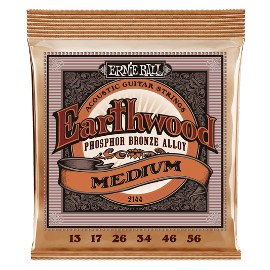 Ernie Ball Earthwood Medium Phosphor Bronze Acoustic Guitar String, 13-56 Gauge