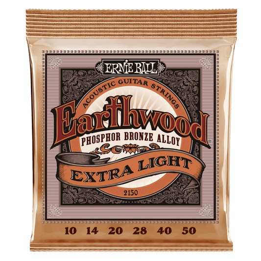 Ernie Ball Earthwood Extra Light Phosphor Bronze Acoustic Guitar Strings, 12.5-56 Gauge