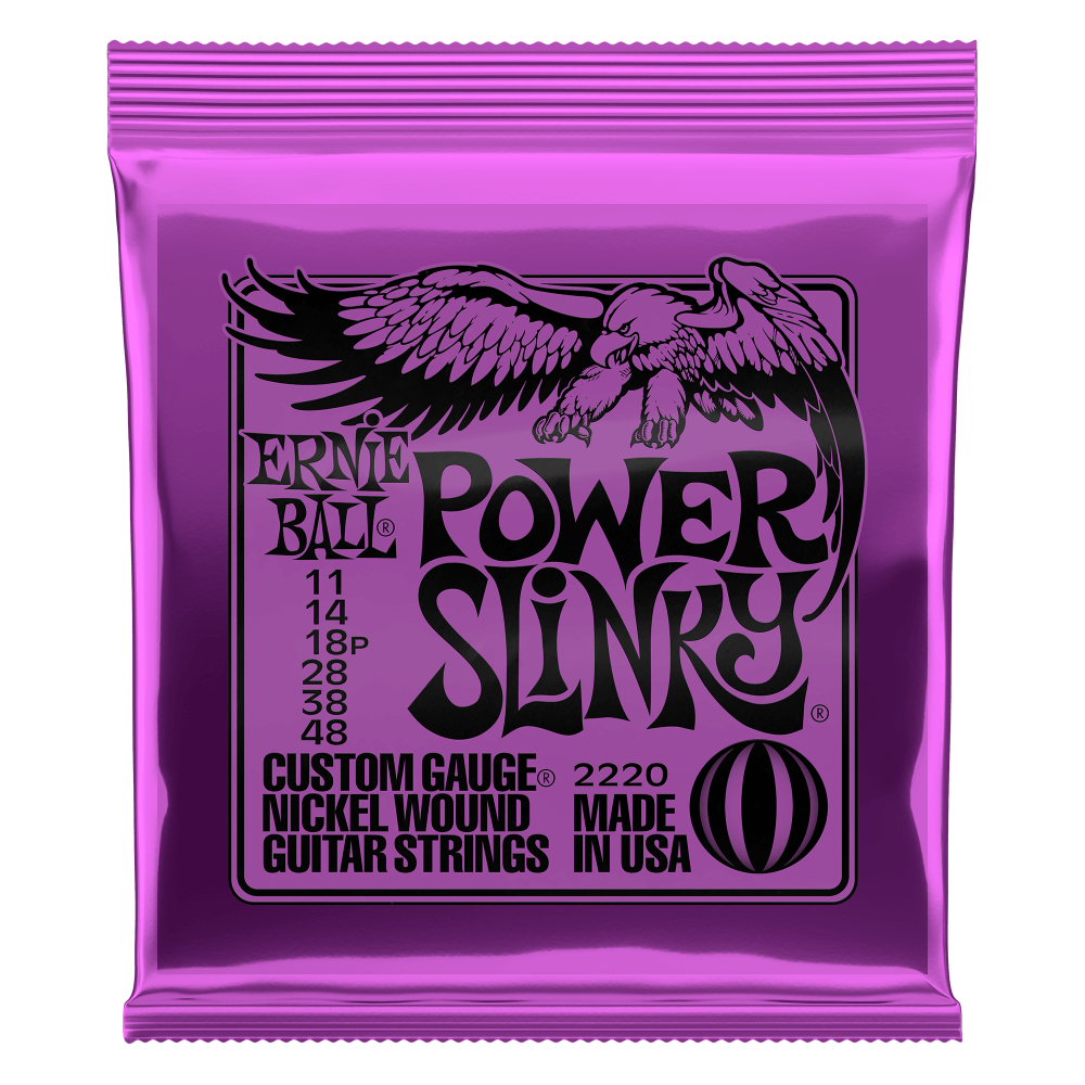 Ernie Ball Power Slinky Nickel Wound Electric Guitar Strings 11-48 Gauge