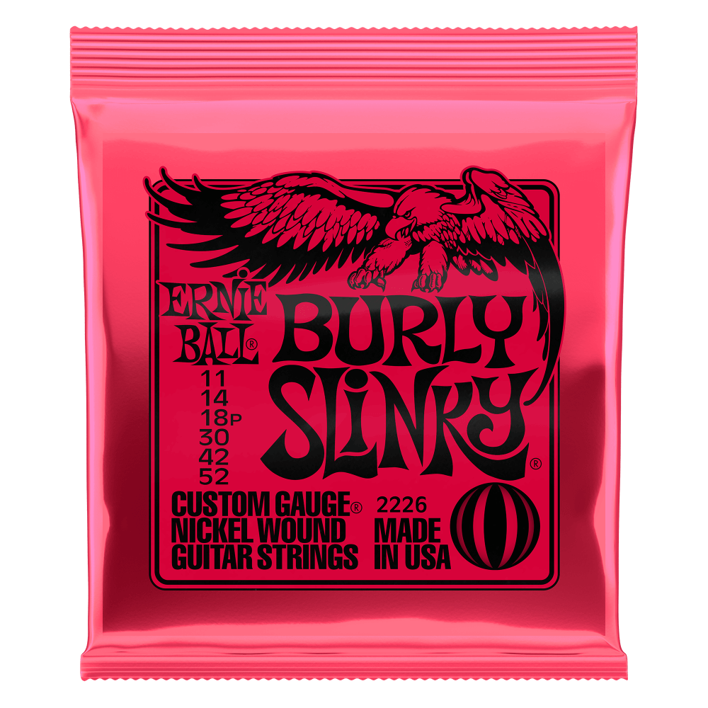 Ernie Ball Burly Slinky Nickelwound Electric Guitar Strings, 11-52 Gauge