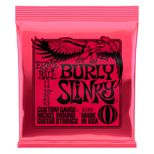 Ernie Ball Burly Slinky Nickelwound Electric Guitar Strings, 11-52 Gauge