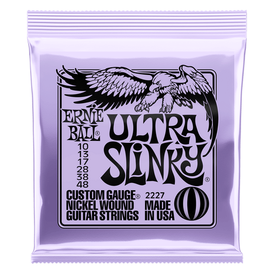 Ernie Ball Ultra Slinky Nickelwound Electric Guitar String, 10-48 Gauge