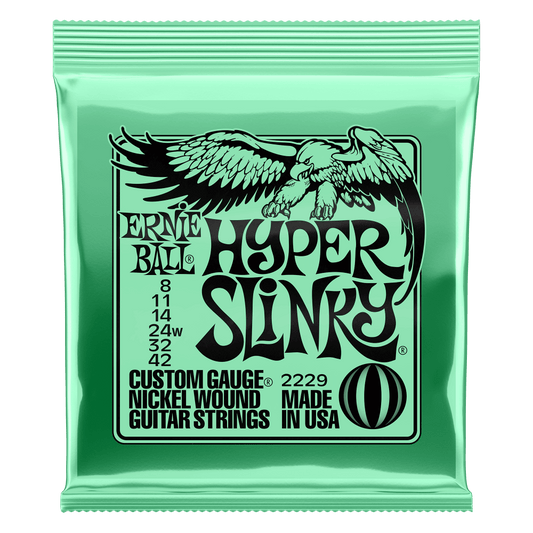 Hyper Slinky Nickel Wound Electric Guitar Strings 8 - 42 Gauge