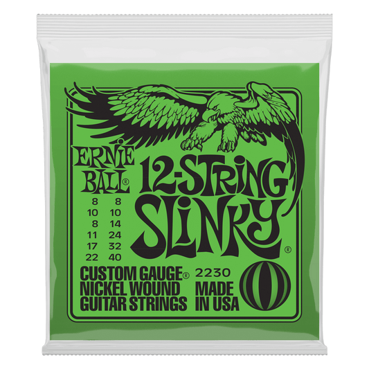 Ernie Ball Slinky 12-String Nickel Wound Electric Guitar Strings, 8-40 Gauge