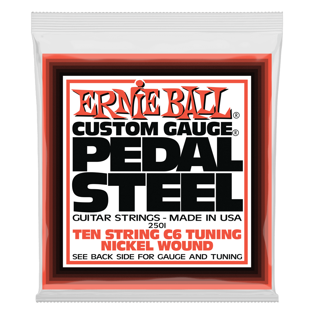 Ernie Ball Pedal Steel 10-String C6 Tuning Nickel Wound Electric Guitar Strings 12-66 Gauge