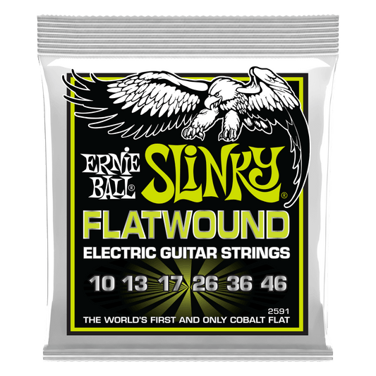 Ernie Ball Regular Slinky Flatwound Electric Guitar Strings - 10 - 46 gauge