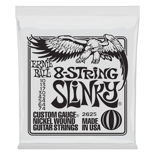 Ernie Ball Slinky Nickel Wound Electric Guitar 8-String 10-74 Gauge