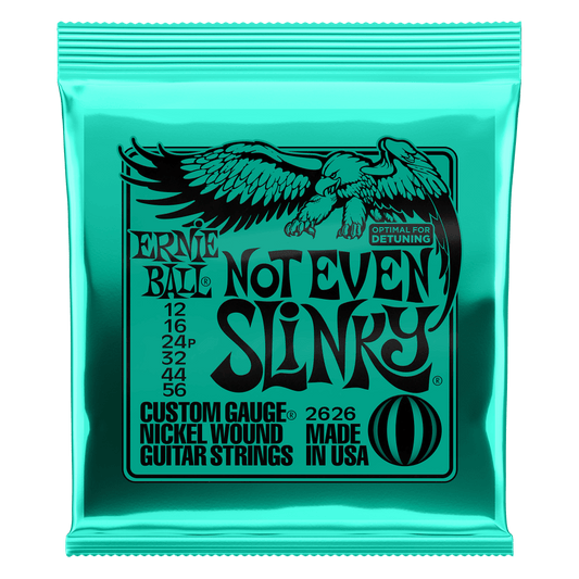 Ernie Ball Not Even Slinky Nickel Wound Electric Guitar Strings 12-56 Gauge