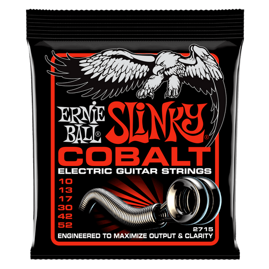 Ernie Ball Skinny Top Heavy Bottom Slinky Cobalt Electric Guitar Strings, 10-52 Gauge