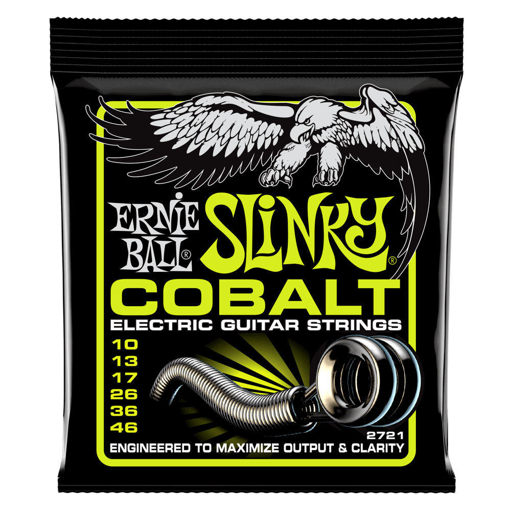 Ernie Ball Regular Slinky Cobalt Electric Guitar Strings, 10-46 gauge