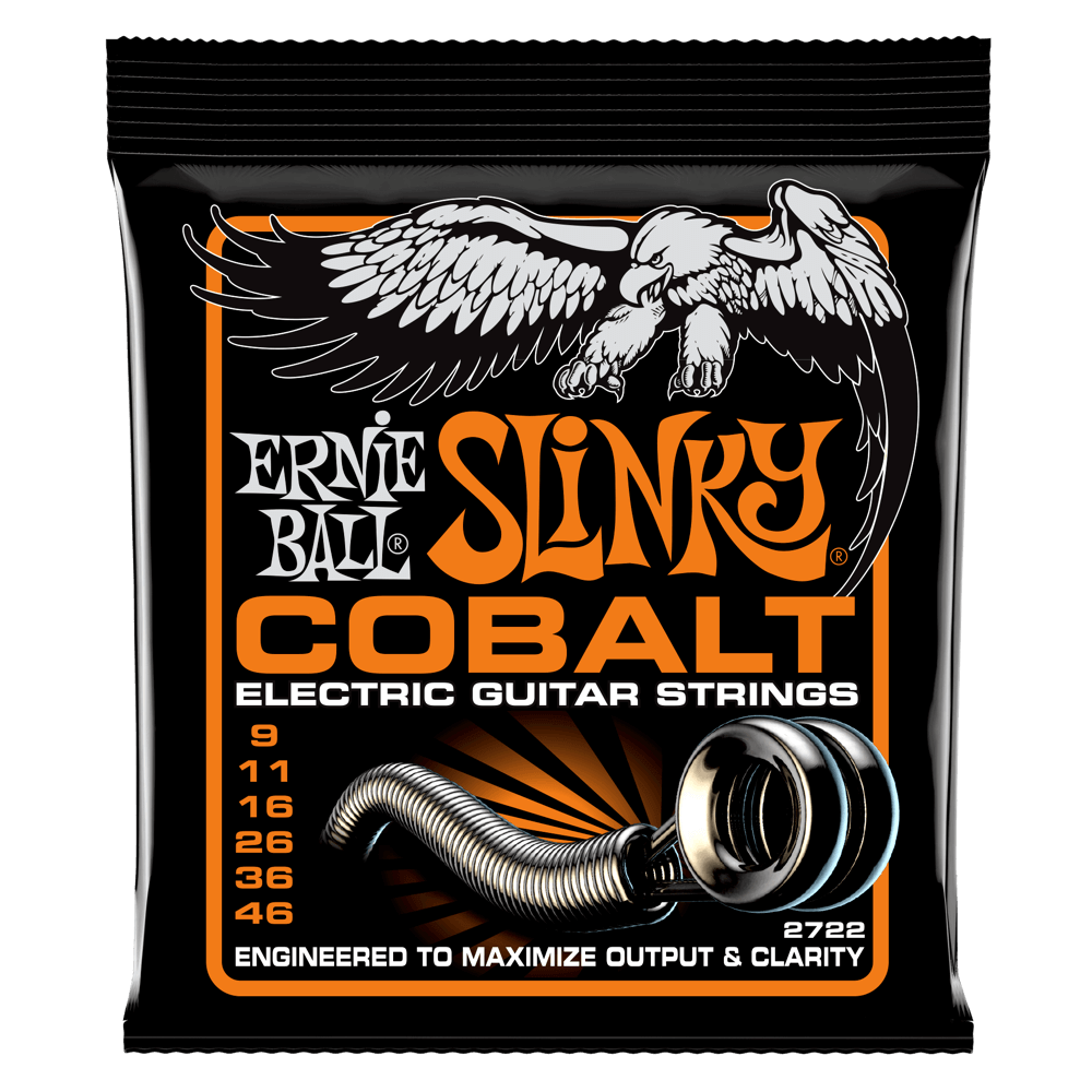 Ernie Ball Hybrid Slinky Cobalt Electric Guitar Strings, 9-46 Gauge