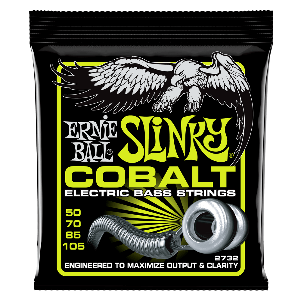 Ernie Ball Regular Slinky Cobalt Electric Bass Strings, 50-105 Gauge