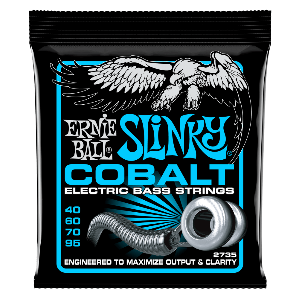 Ernie Ball Extra Slinky Cobalt Electric Bass String, 40-95 Gauge