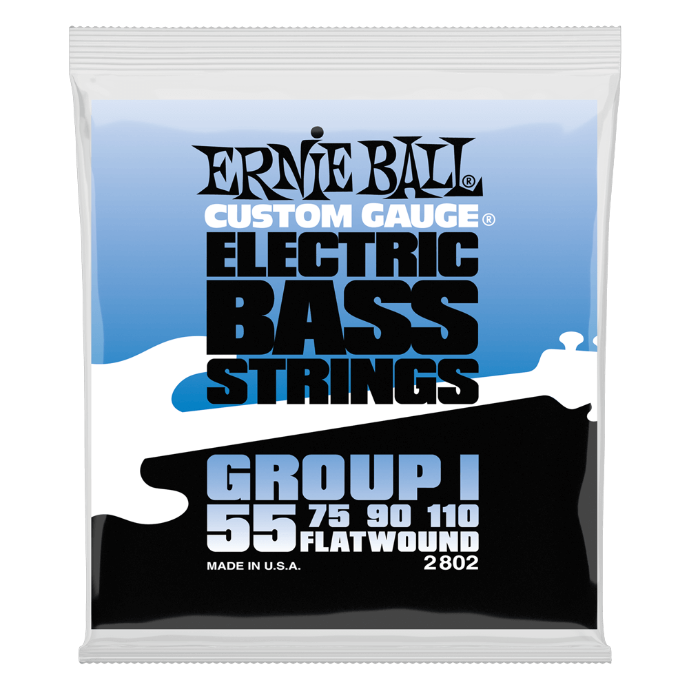 Ernie Ball Flatwound Group I Electric Bass String, 55-110 Gauge