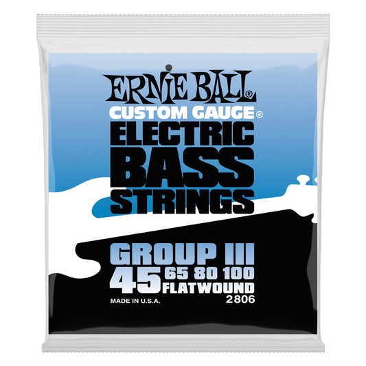 Ernie Ball Flatwound Group III Electric Bass String, 45-100 Gauge