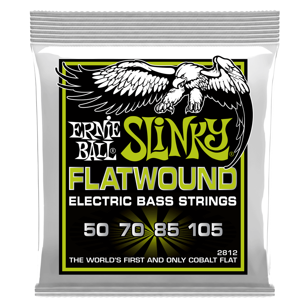 Ernie Ball Regular Slinky Flatwound Electric Bass Strings, 50-105 Gauge