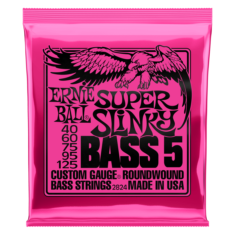 Ernie Ball 5-String Super Slinky Nickel Wound Bass Set, .040 - .125