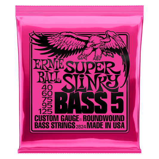 Ernie Ball 5-String Super Slinky Nickel Wound Bass Set, .040 - .125