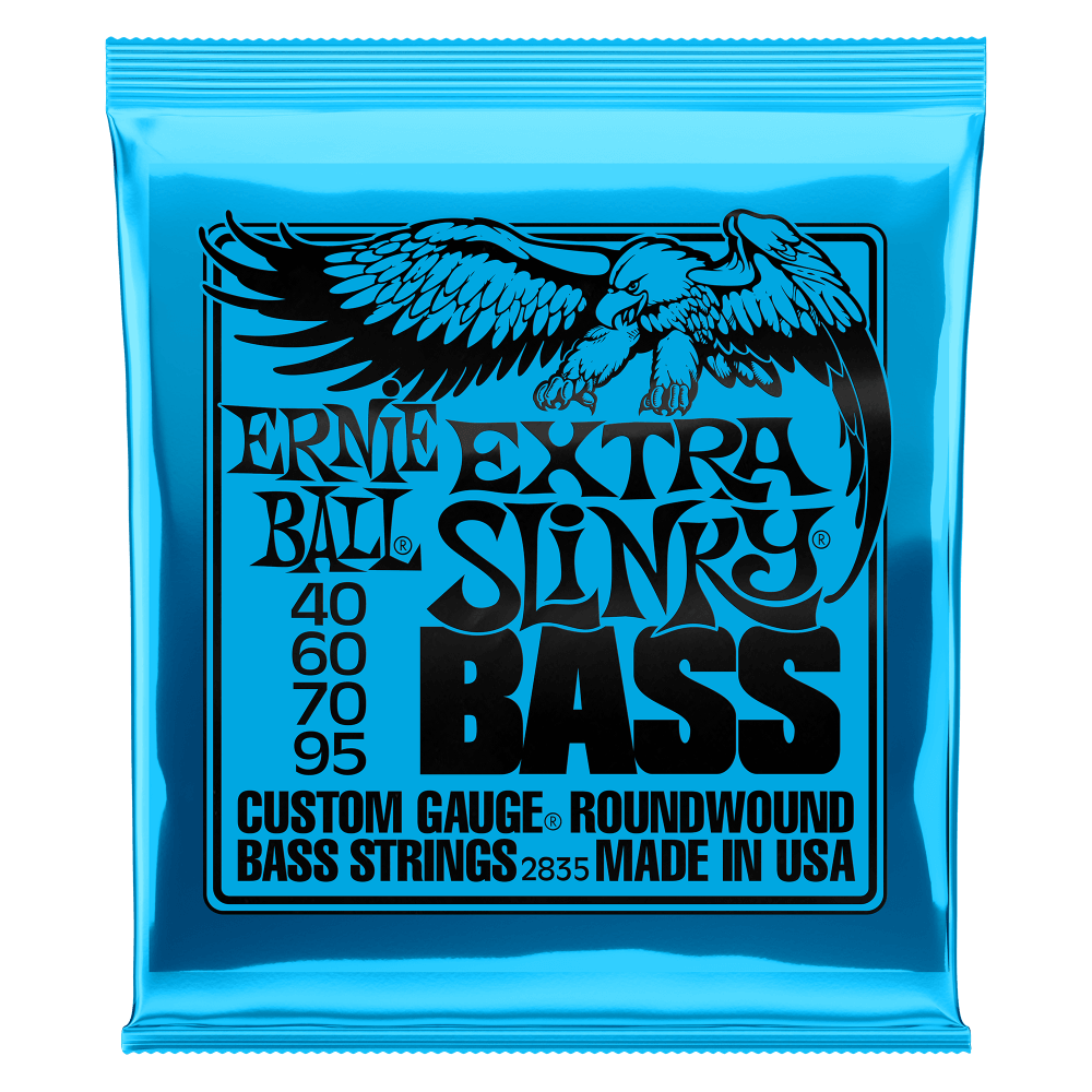 Ernie Ball Extra Slinky Nickel Wound Electric Bass String, 40-95 Gauge